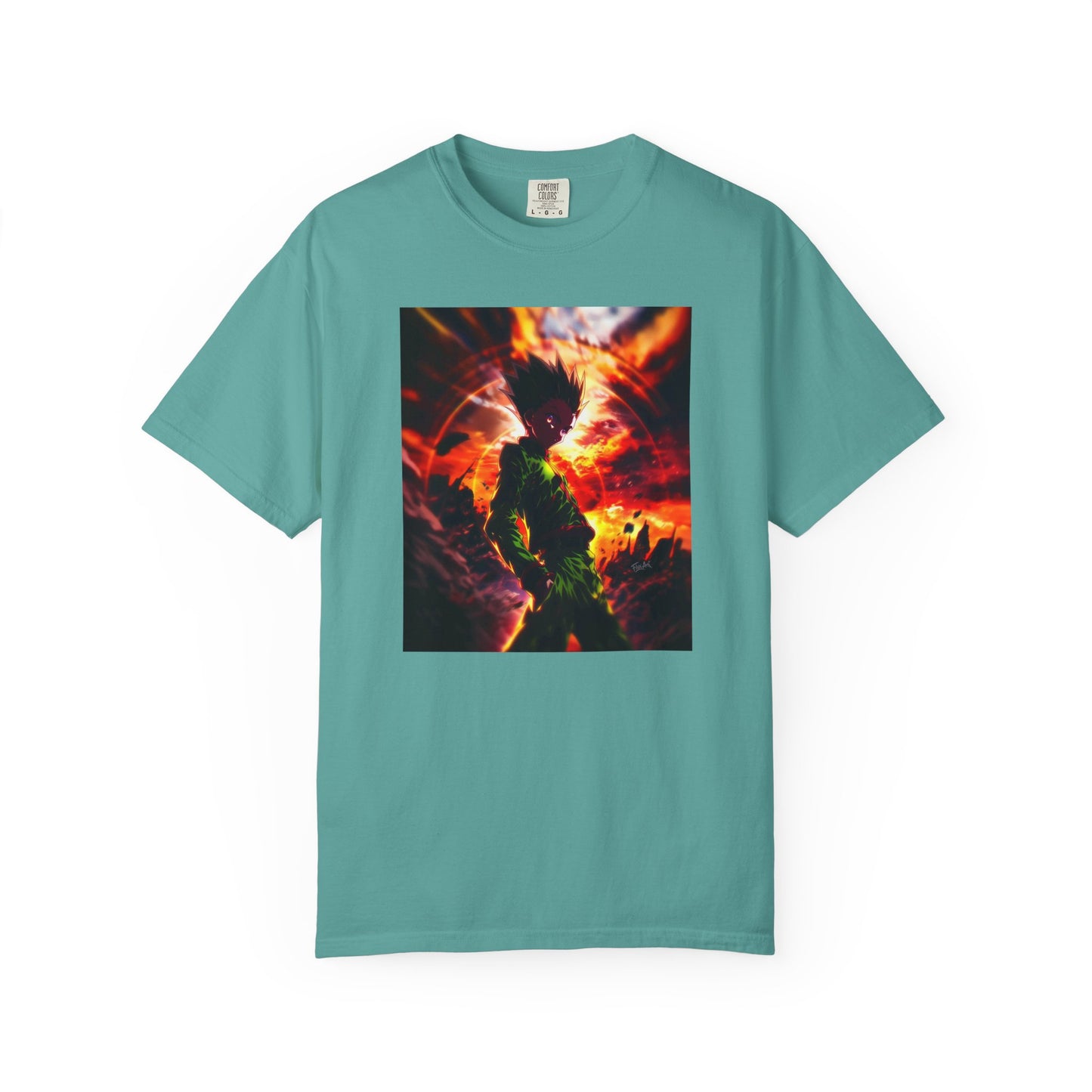 Hunter x Hunter AMOLED Gon Freecss Garment-Dyed T-Shirt – Premium Cotton Tee for Customization