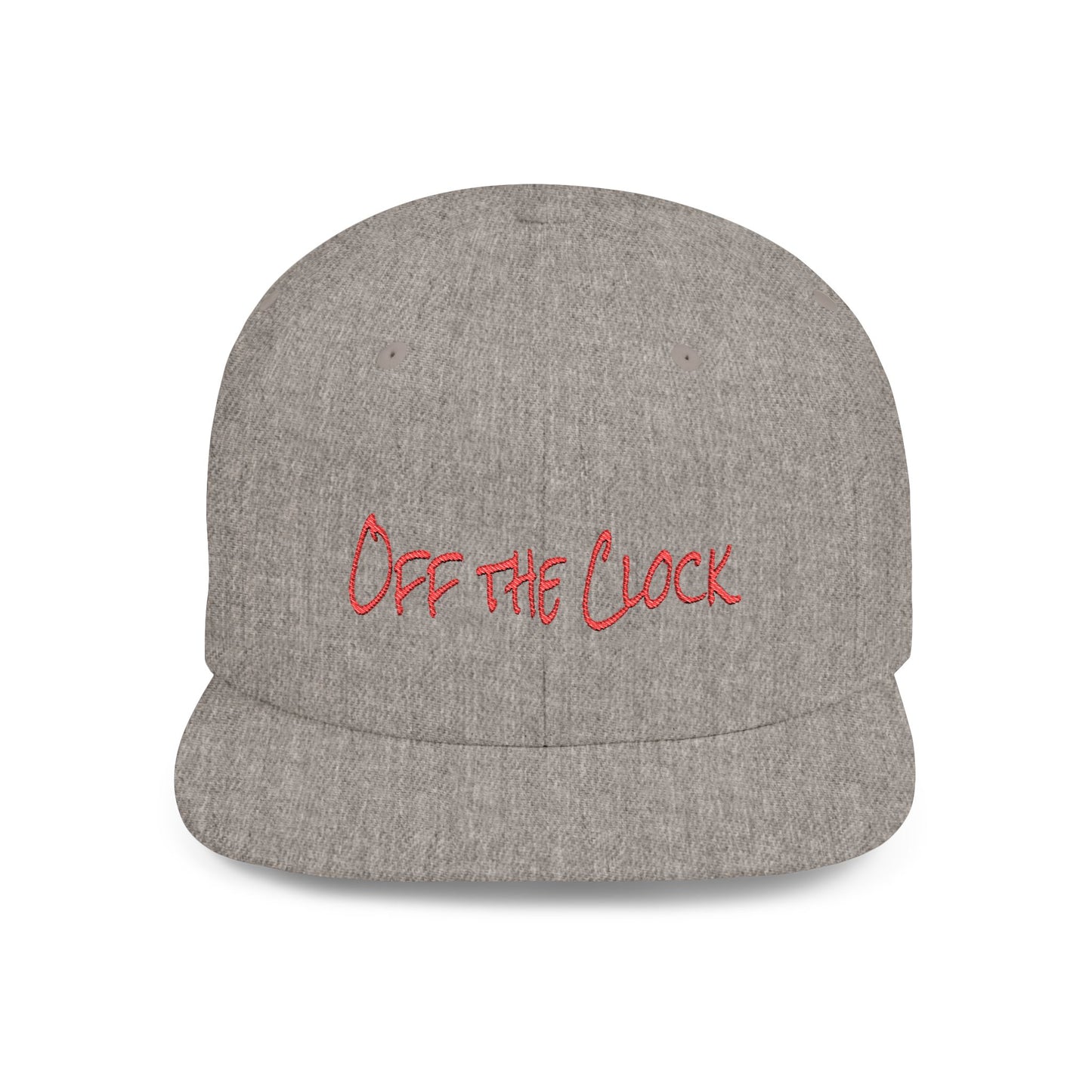 Text Off the Clock Flat Bill Snapback – Lightweight, Custom Fit, Premium Quality
