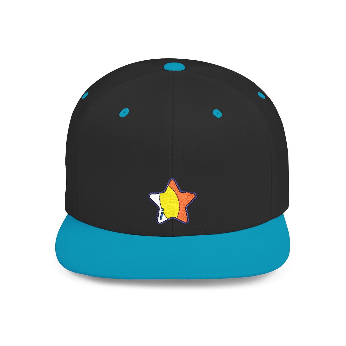 Icons Embroidered Star Yellow Flat Bill Snapback – Lightweight, Custom Fit, Premium Quality