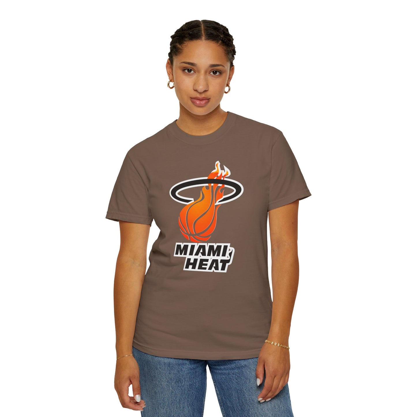 Miami Heat NBA Fans Garment-Dyed T-Shirt – Premium Cotton Tee for Customization