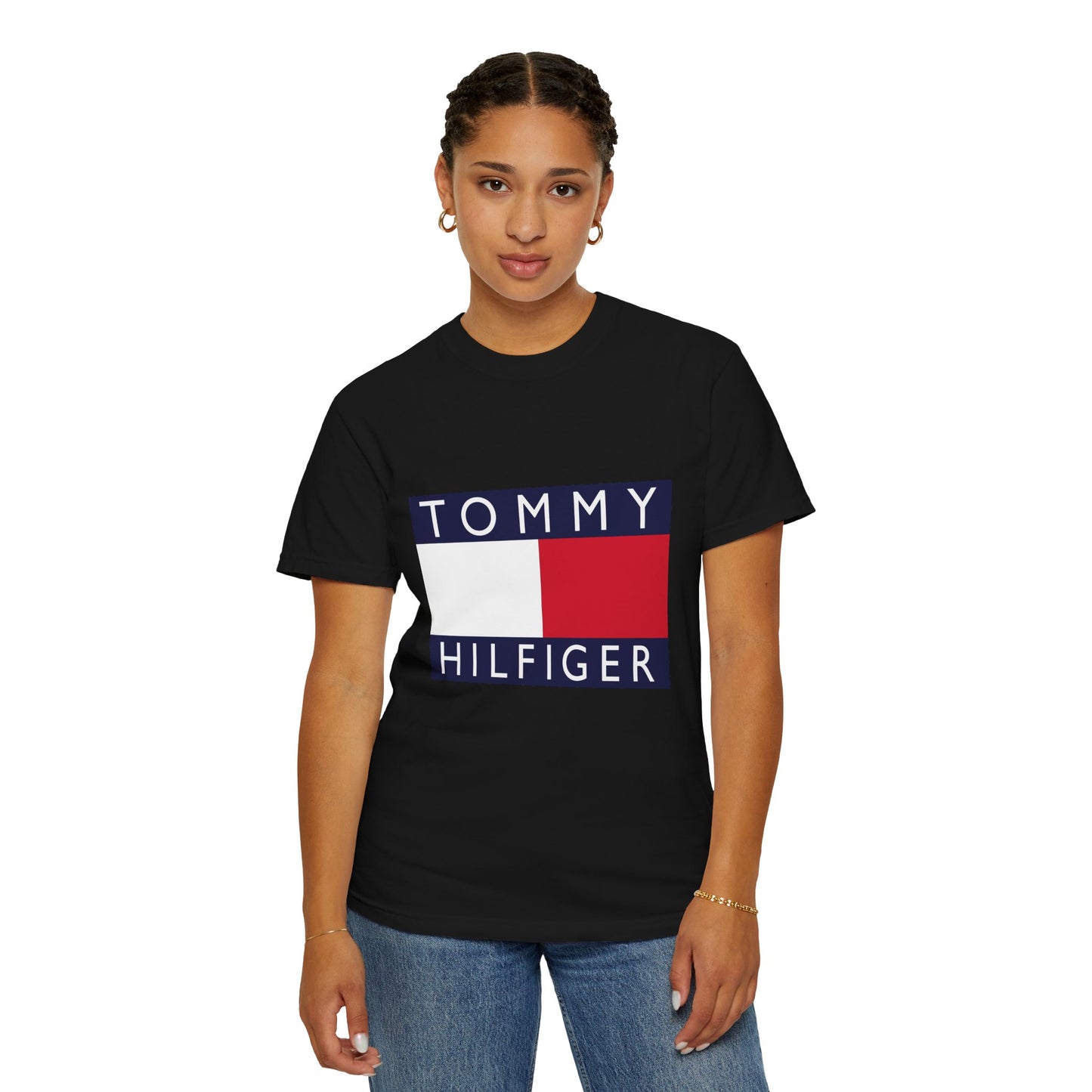 Tommy Hilfiger Garment-Dyed T-Shirt – Premium Cotton Tee for Customization