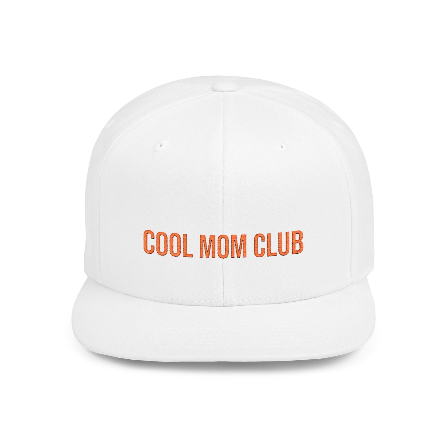 Text Cool Mom Club Flat Bill Snapback – Lightweight, Custom Fit, Premium Quality
