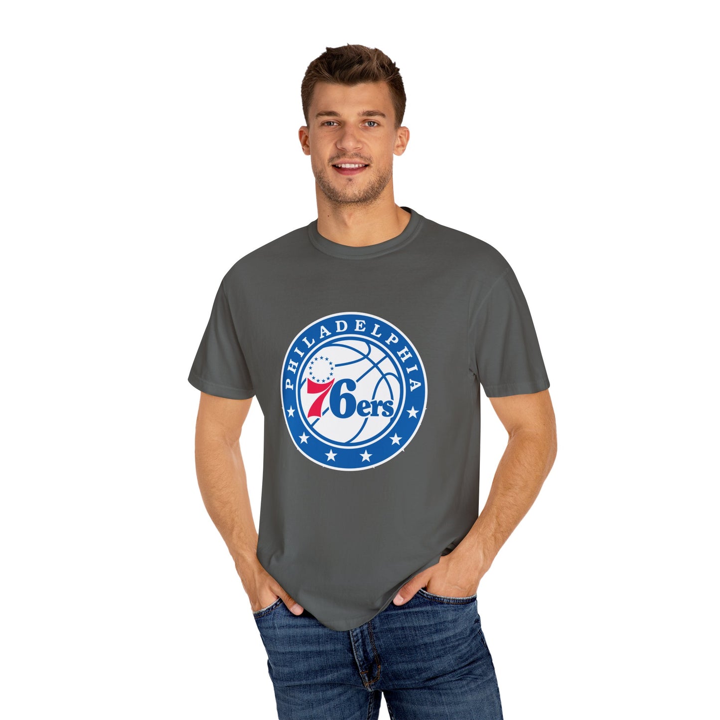 Philadelphia 76ers Basketball Life Garment-Dyed T-Shirt – Premium Cotton Tee for Customization