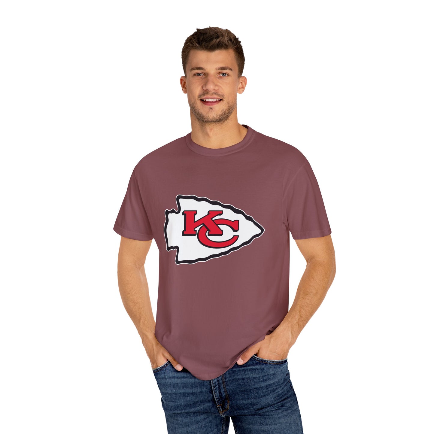 Kansas City Chiefs Collectibles Garment-Dyed T-Shirt – Premium Cotton Tee for Customization