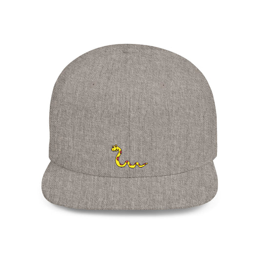 Icons Embroidered Snake Yellow Flat Bill Snapback – Lightweight, Custom Fit, Premium Quality