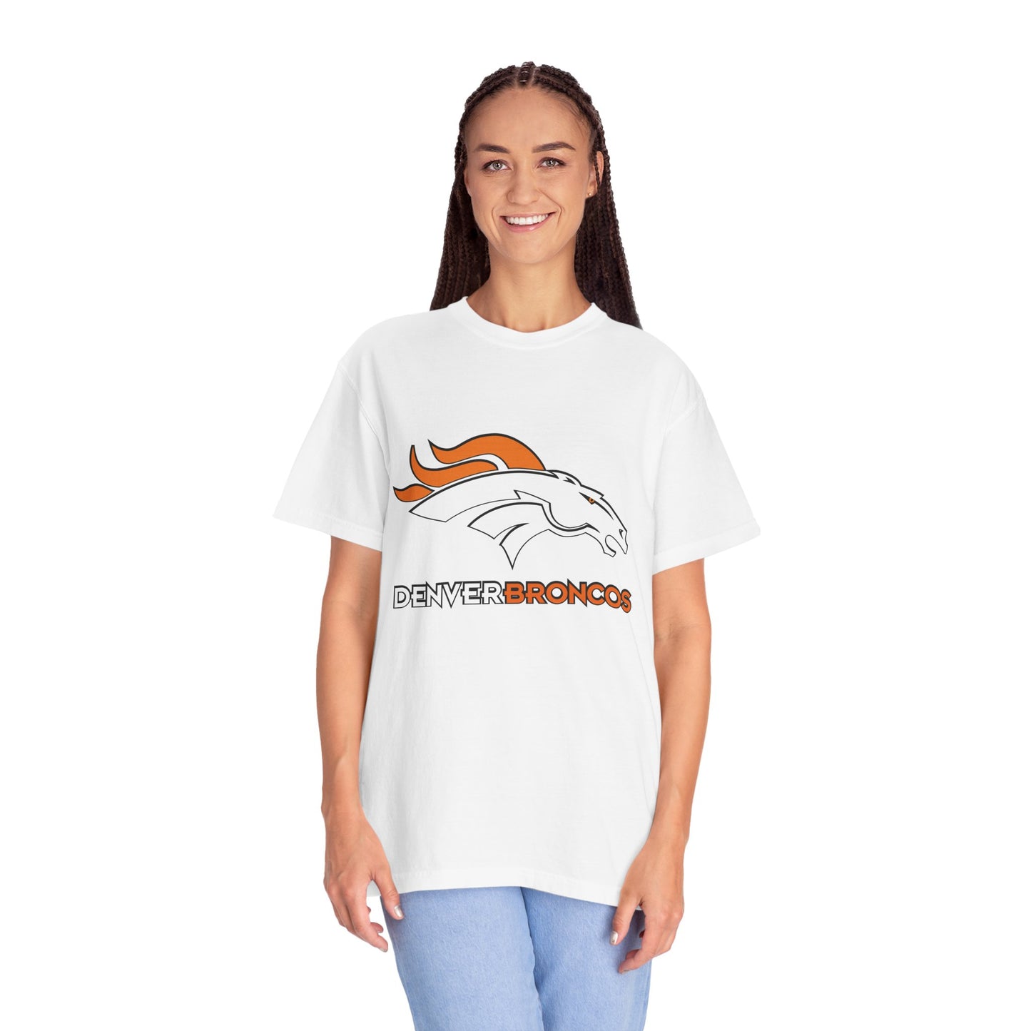 Denver Broncos Gear Garment-Dyed T-Shirt – Premium Cotton Tee for Customization