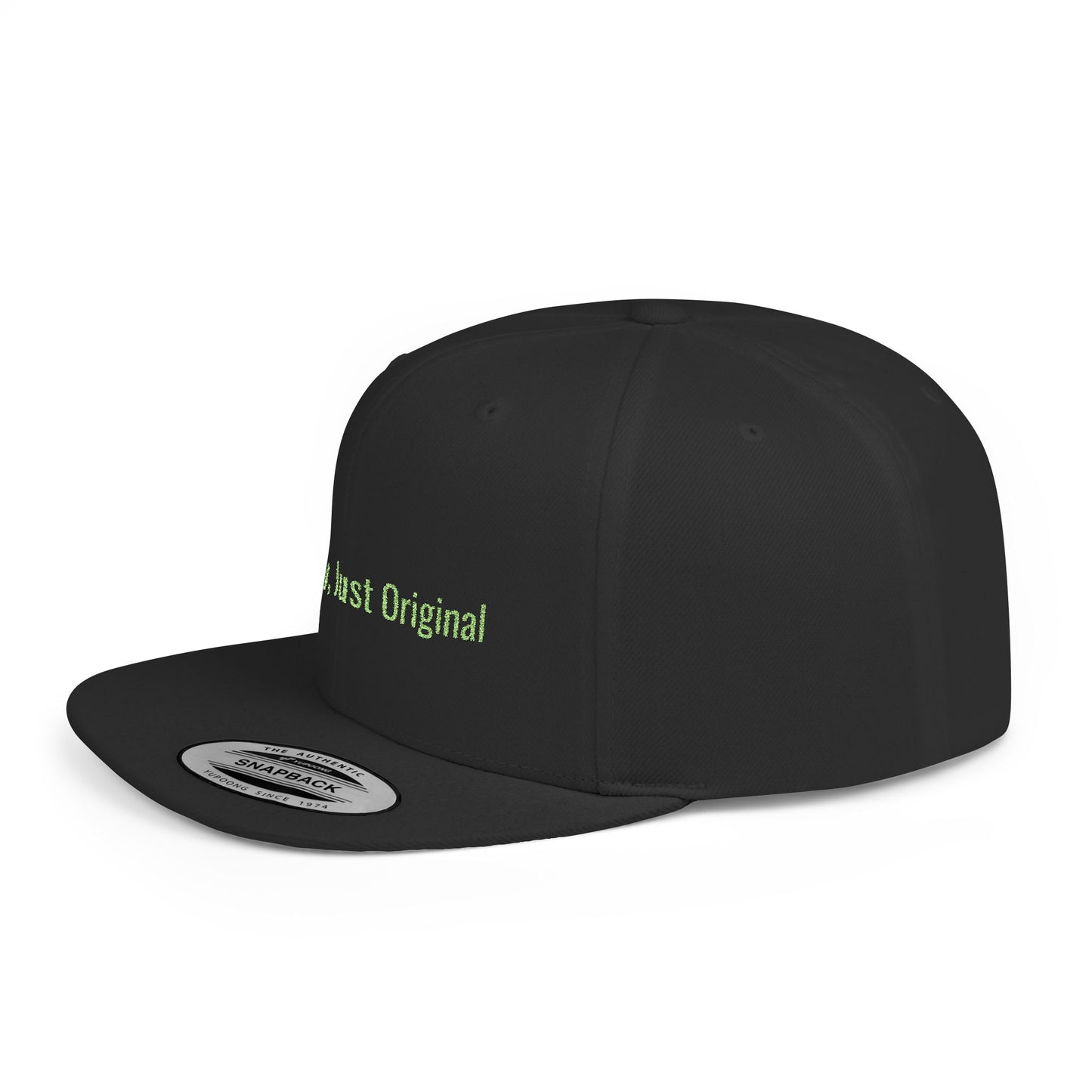 Text No Copy, Just Original Flat Bill Snapback – Lightweight, Custom Fit, Premium Quality