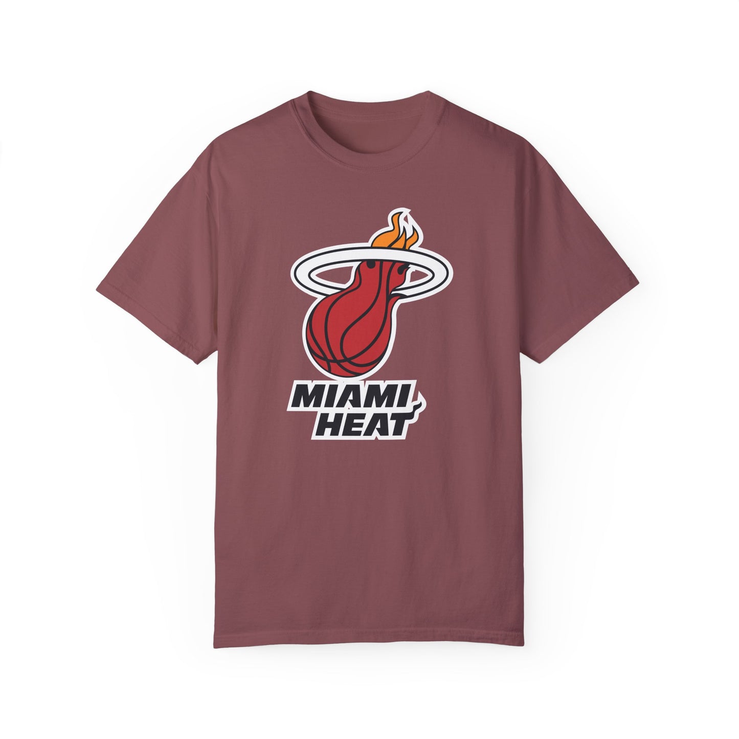 Miami Heat Street Ball Style Garment-Dyed T-Shirt – Premium Cotton Tee for Customization