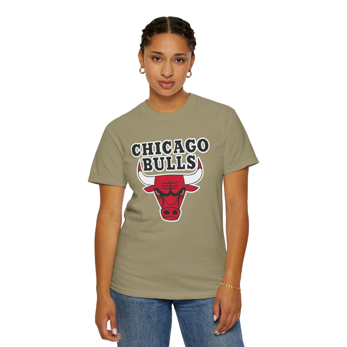 Chicago Bulls NBA Garment-Dyed T-Shirt – Premium Cotton Tee for Customization