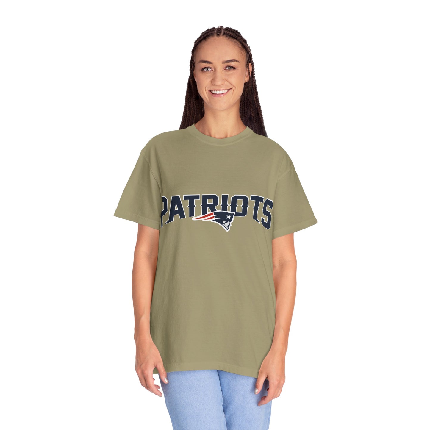 New England Patriots Football Merchandise Garment-Dyed T-Shirt – Premium Cotton Tee for Customization