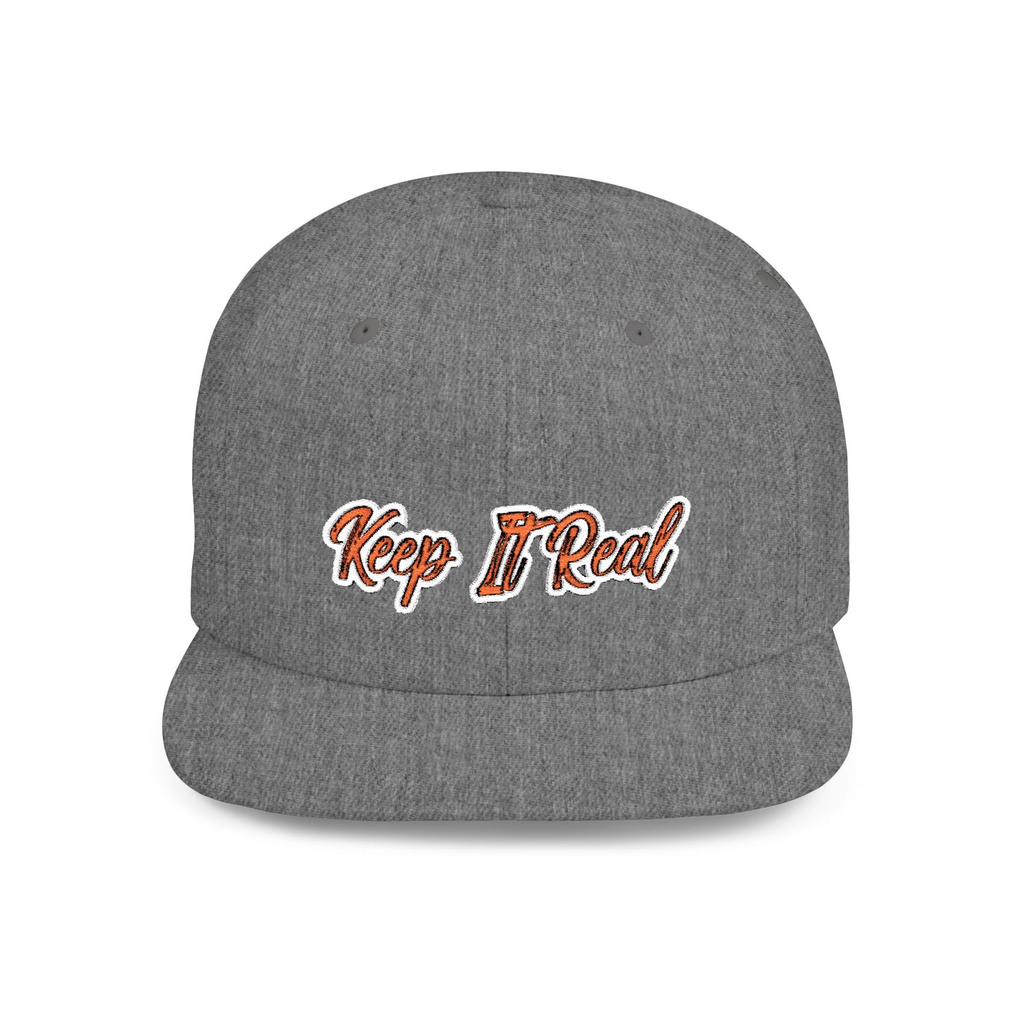 Text Keep It Real Flat Bill Snapback – Lightweight, Custom Fit, Premium Quality
