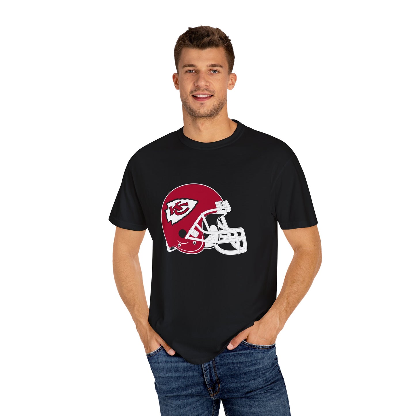 Kansas City Chiefs Football Fans Garment-Dyed T-Shirt – Premium Cotton Tee for Customization