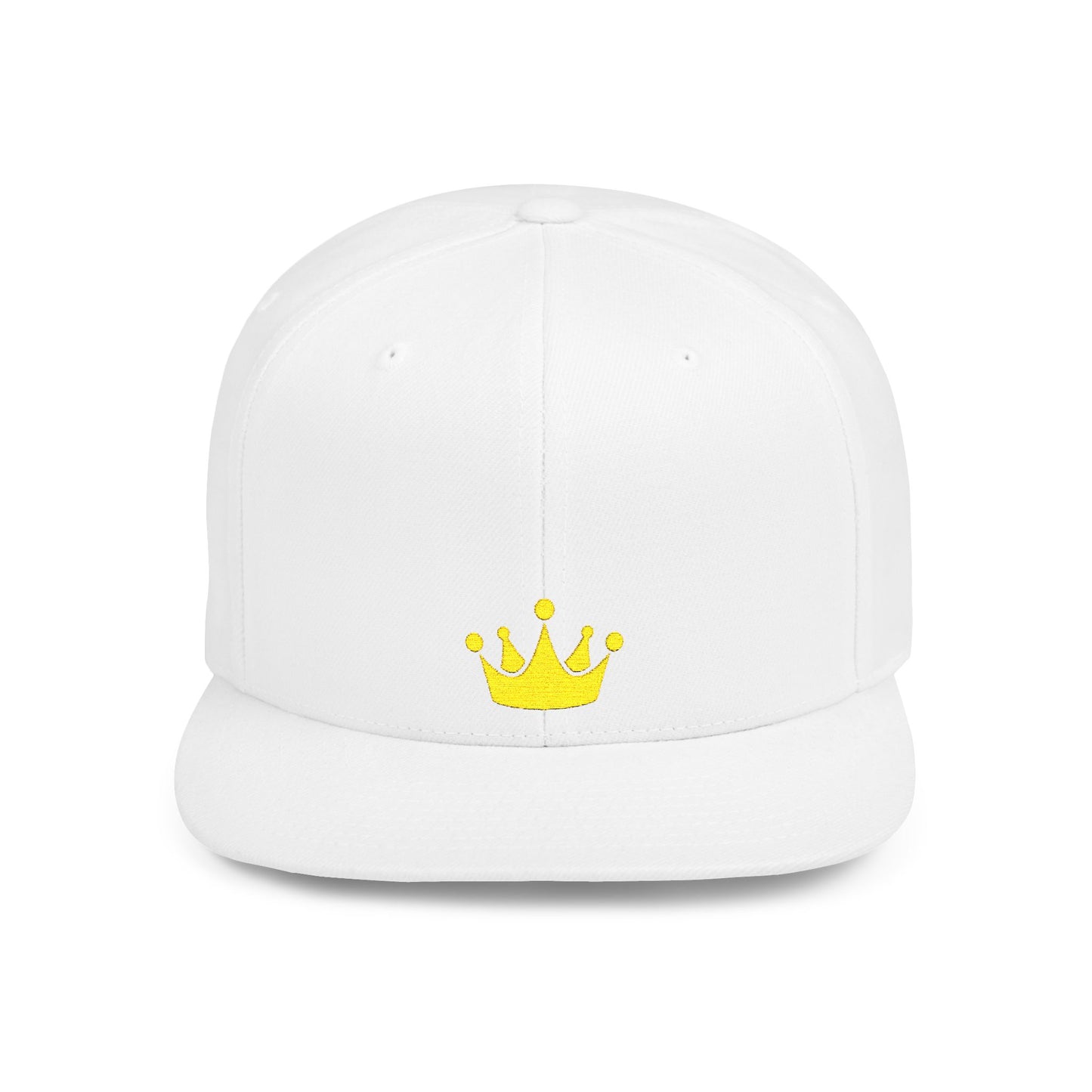 Icons Embroidered Crown Flat Bill Snapback – Lightweight, Custom Fit, Premium Quality