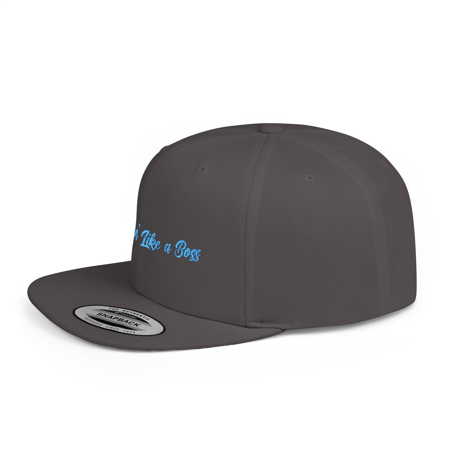 Text Mommin’ Like a Boss Flat Bill Snapback – Lightweight, Custom Fit, Premium Quality