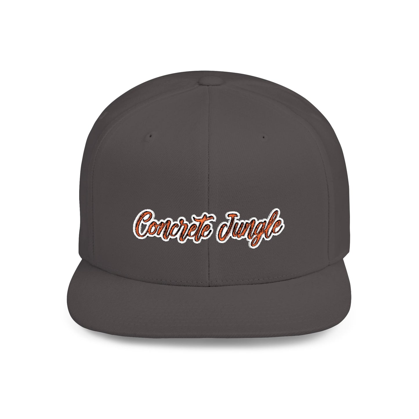 Text Concreat Jungle Flat Bill Snapback – Lightweight, Custom Fit, Premium Quality