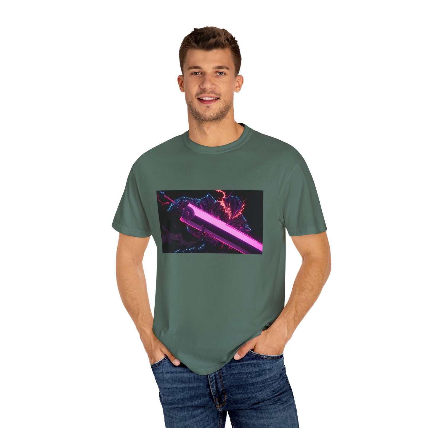Berserk Neon Guts Purple Garment-Dyed T-Shirt – Premium Cotton Tee