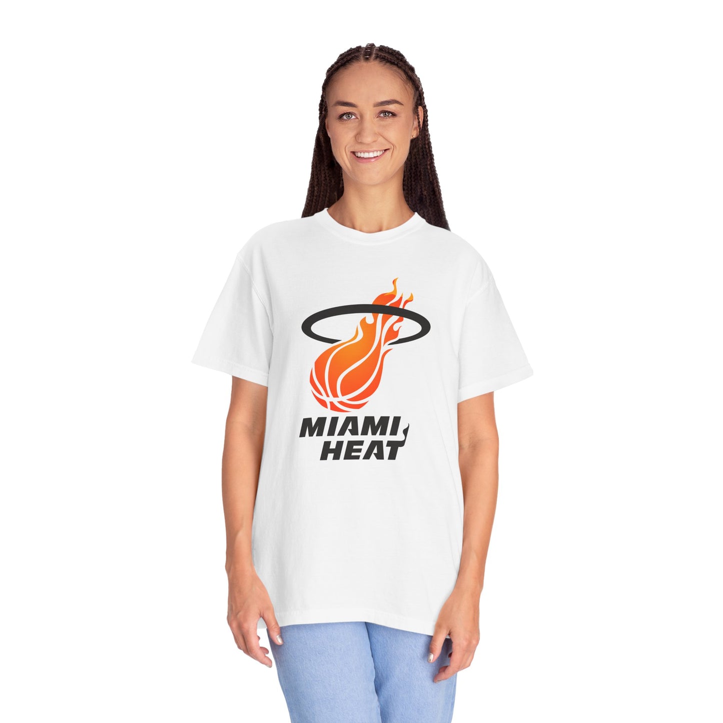 Miami Heat NBA Fans Garment-Dyed T-Shirt – Premium Cotton Tee for Customization