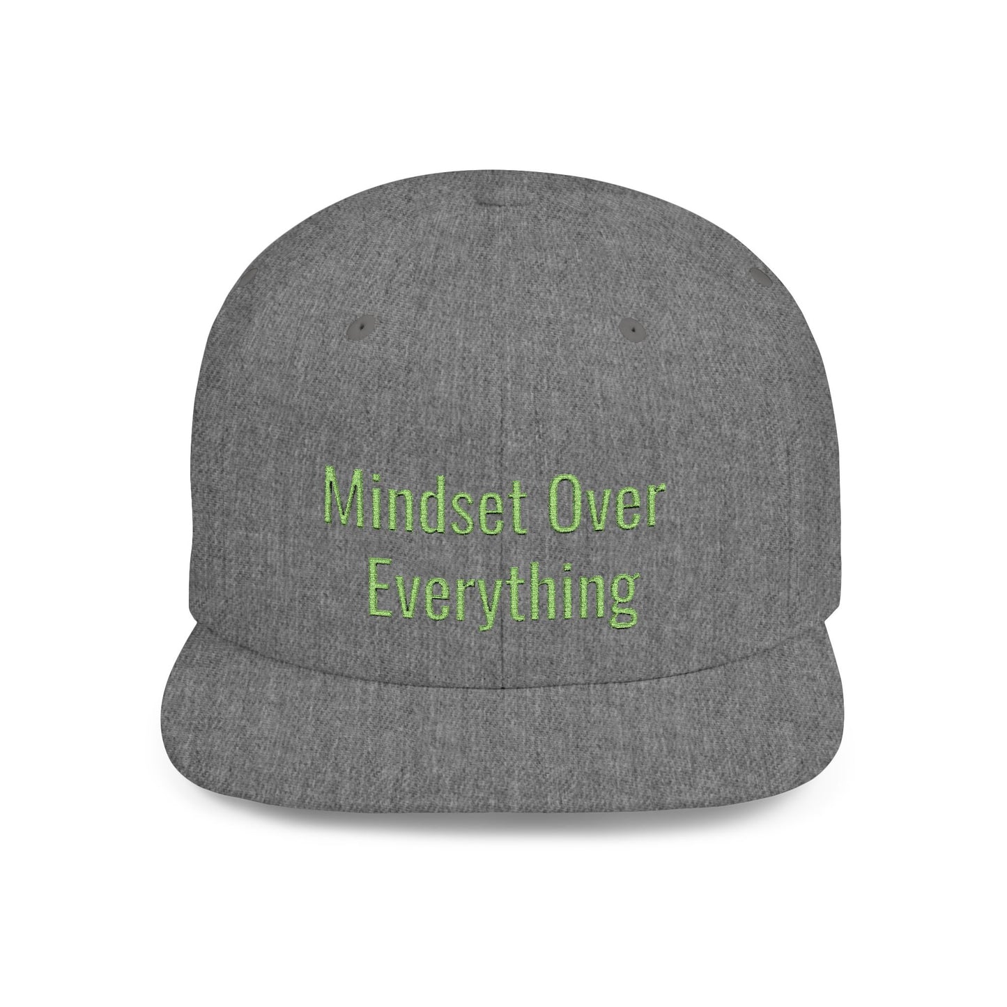 Text Mindset Over Everything Flat Bill Snapback – Lightweight, Custom Fit, Premium Quality