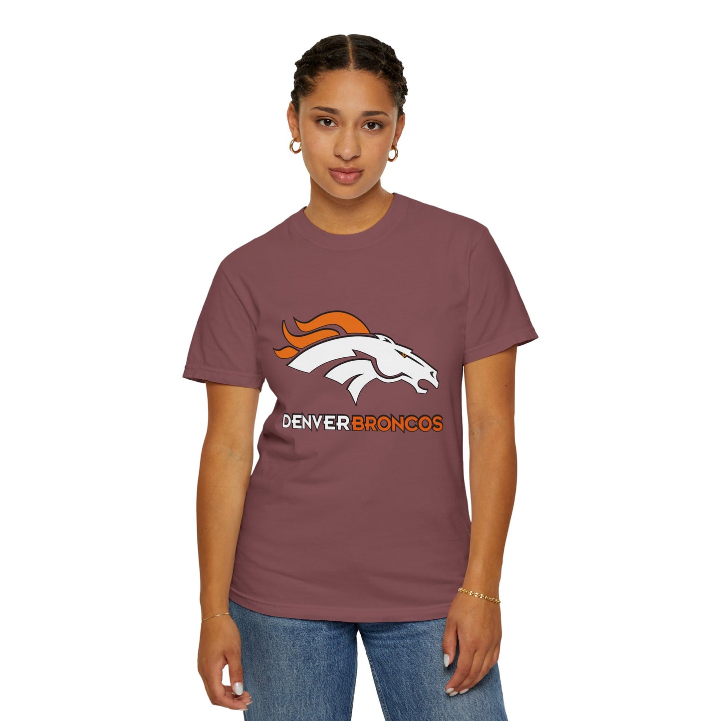 Denver Broncos Gear Garment-Dyed T-Shirt – Premium Cotton Tee for Customization