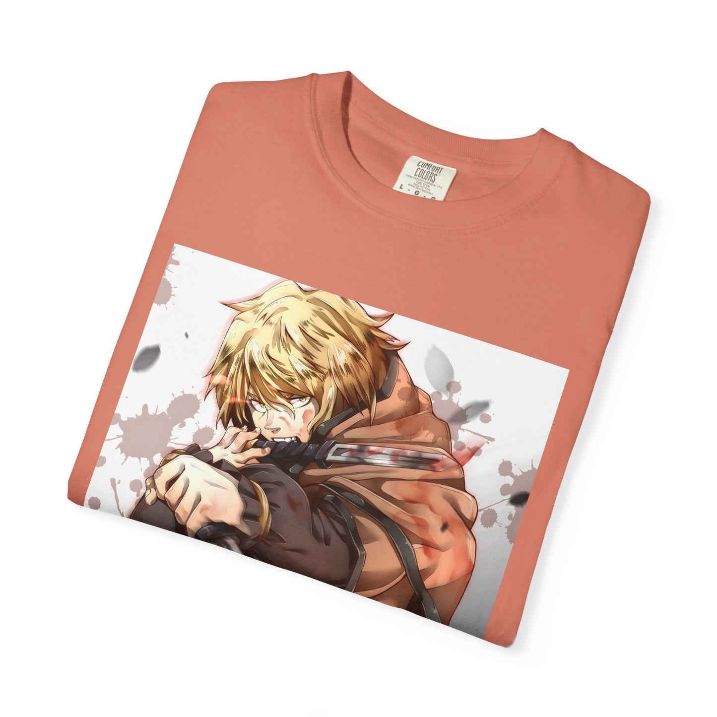 Vinland Saga Manga Garment-Dyed T-Shirt – Premium Cotton Tee for Customization