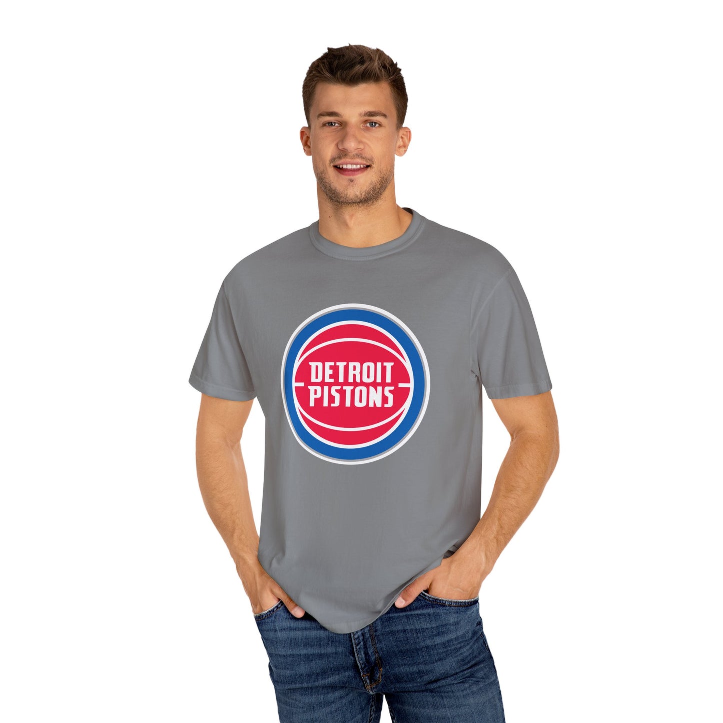 Detroit Pistons Built Different Garment-Dyed T-Shirt – Premium Cotton Tee for Customization