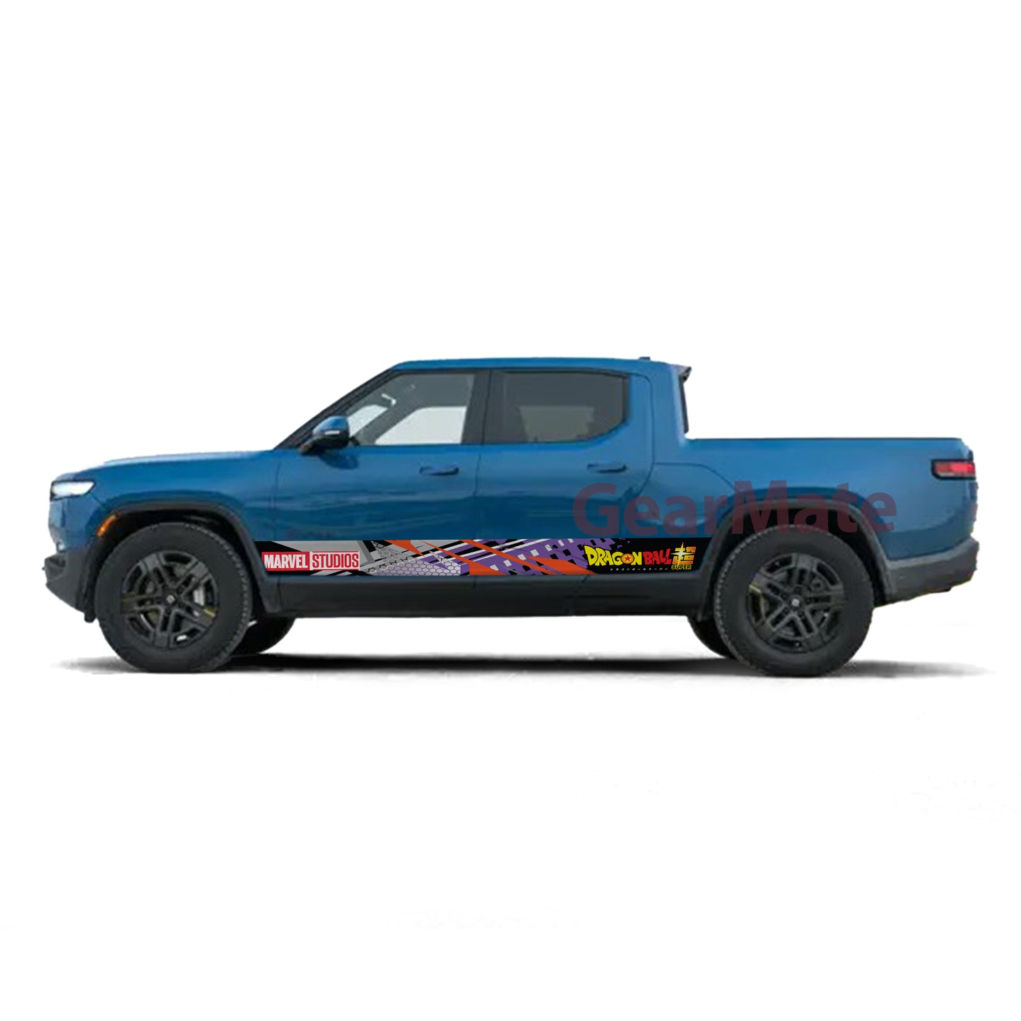 Racing Purple O Marvel Dragon Ball Super Rocker Panel Graphic Decal Kit (Left & Right Sides) - High Quality Vinyl for Trucks & SUVs