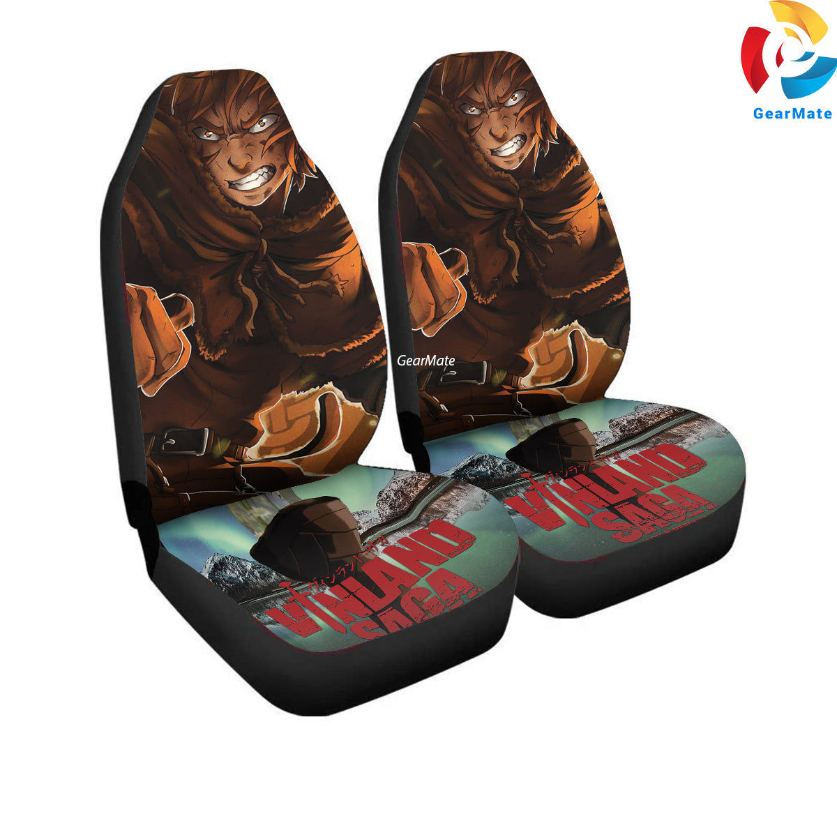 Thorfinn Vinland Saga Car Seat Covers – High Quality Graphic and Polar Fleece Protector Set