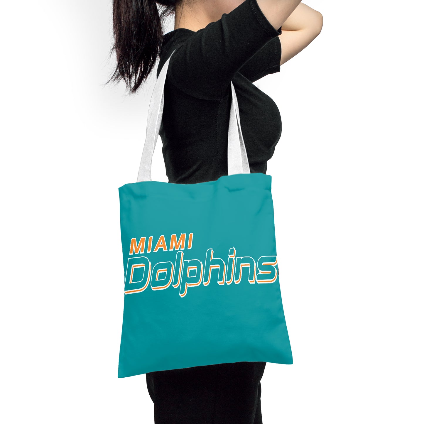 Miami Dolphins NFL Fans Polyester Canvas Tote Bag – Durable and Stylish