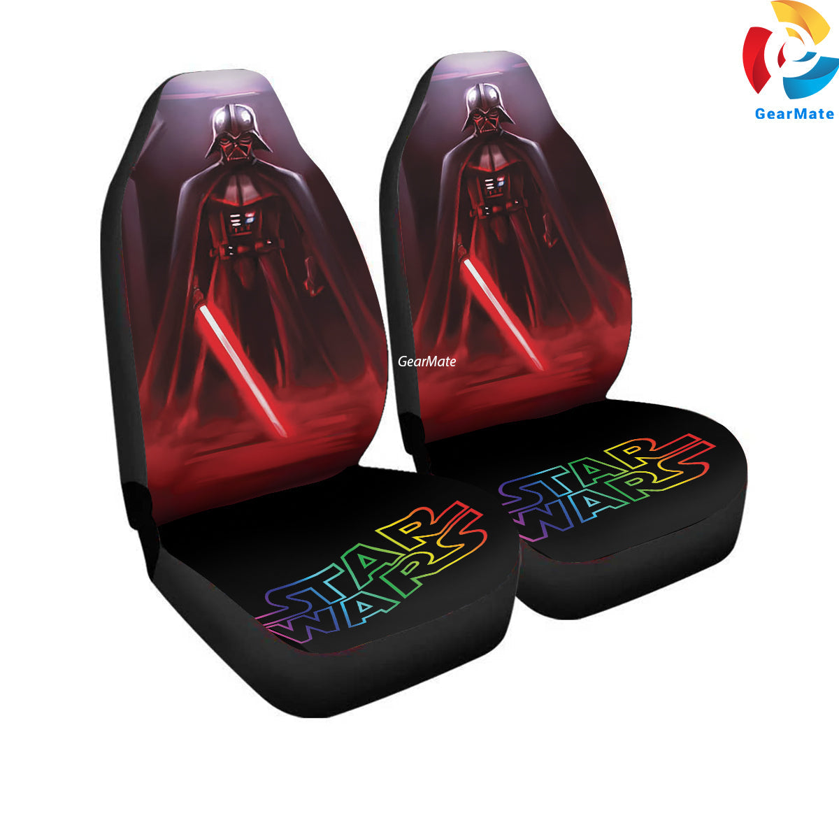 Darth Vader Iliki Car Seat Covers – High Quality Graphic and Polar Fleece Protector Set