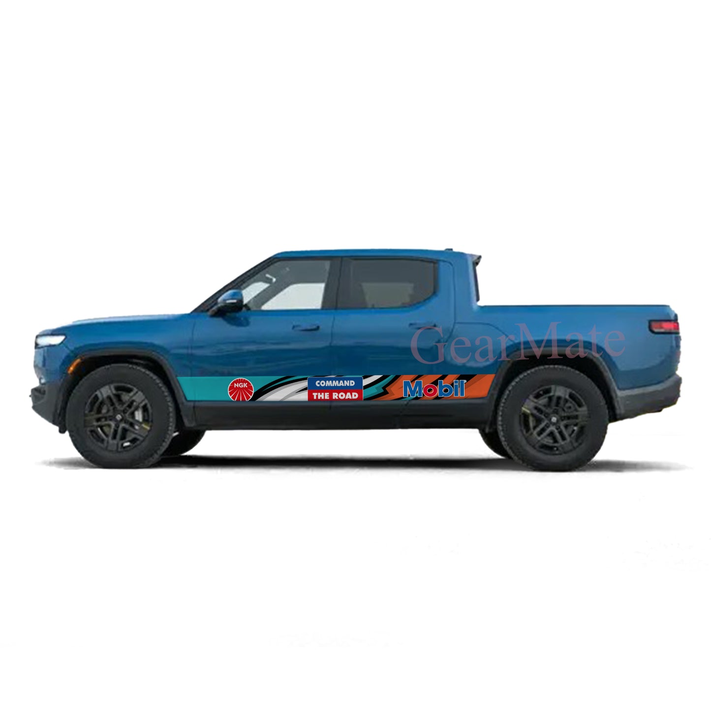 Command The Road Mobil Rocker Panel Graphic Decal Kit (Left & Right Sides) - High Quality Vinyl for Trucks & SUVs