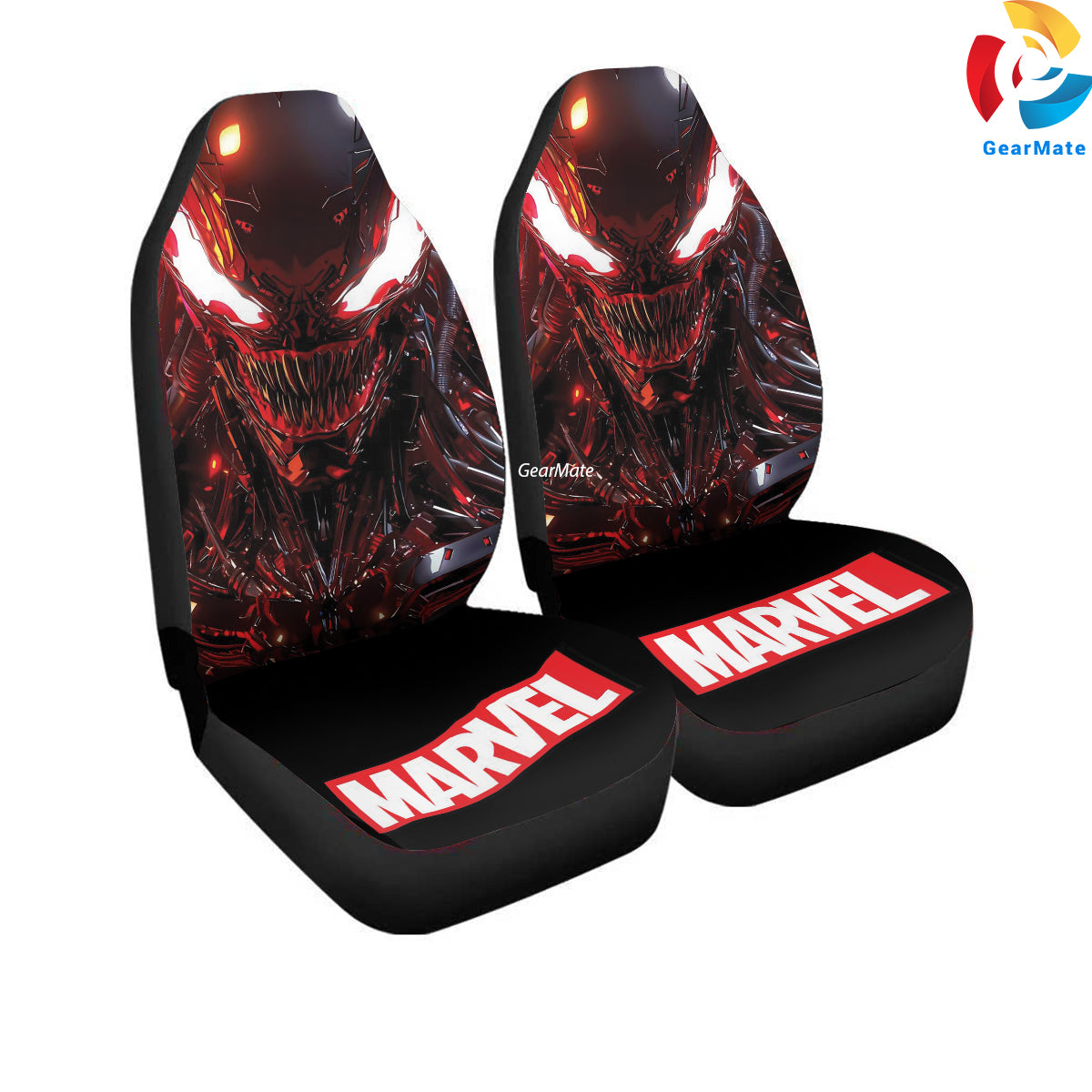 Marvel Valiant Car Seat Covers – High Quality Graphic and Polar Fleece Protector Set