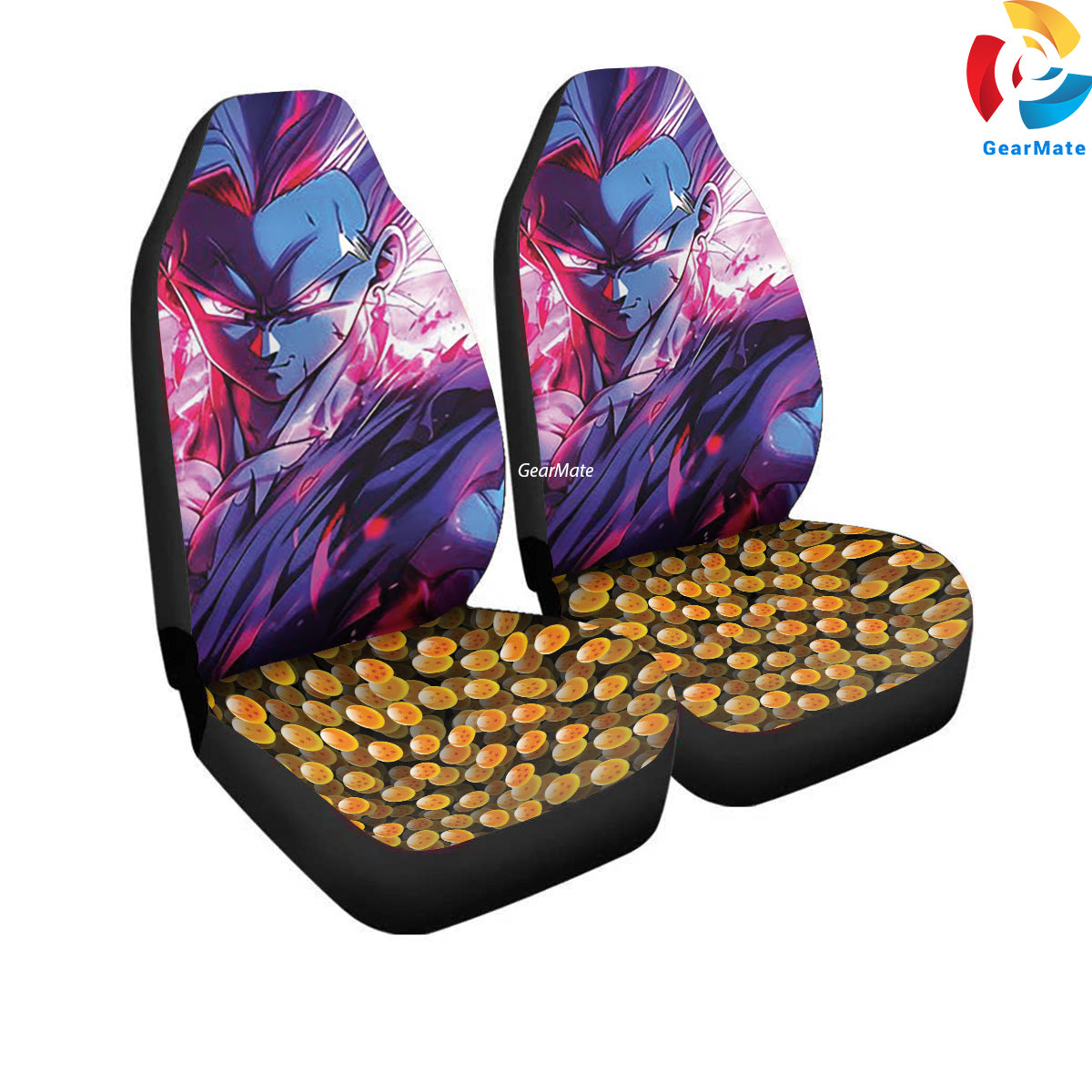 Dragon Balls Gohan Go Super Car Seat Covers – High Quality Graphic and Polar Fleece Protector Set