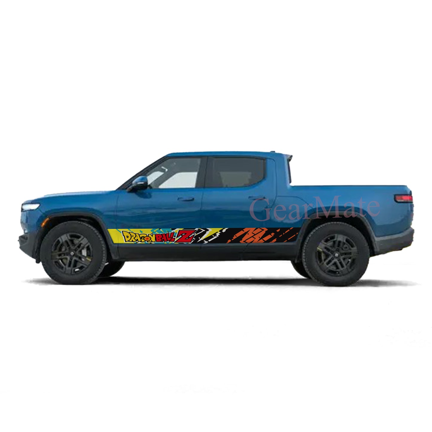 Sport Racing Dragon Ball Z Rocker Panel Graphic Decal Kit (Left & Right Sides) - High Quality Vinyl for Trucks & SUVs