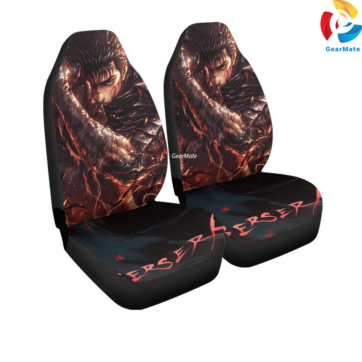 Berserk Amor of Guts Car Seat Covers – High Quality Graphic and Polar Fleece Protector Set