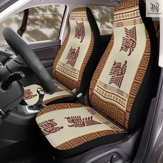 Egyptian Pattern Car Seat Covers – High Quality Graphic and Polar Fleece Protector Set