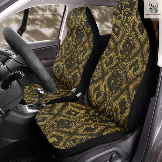 Snakeskin Lattice Car Seat Covers – High Quality Graphic and Polar Fleece Protector Set