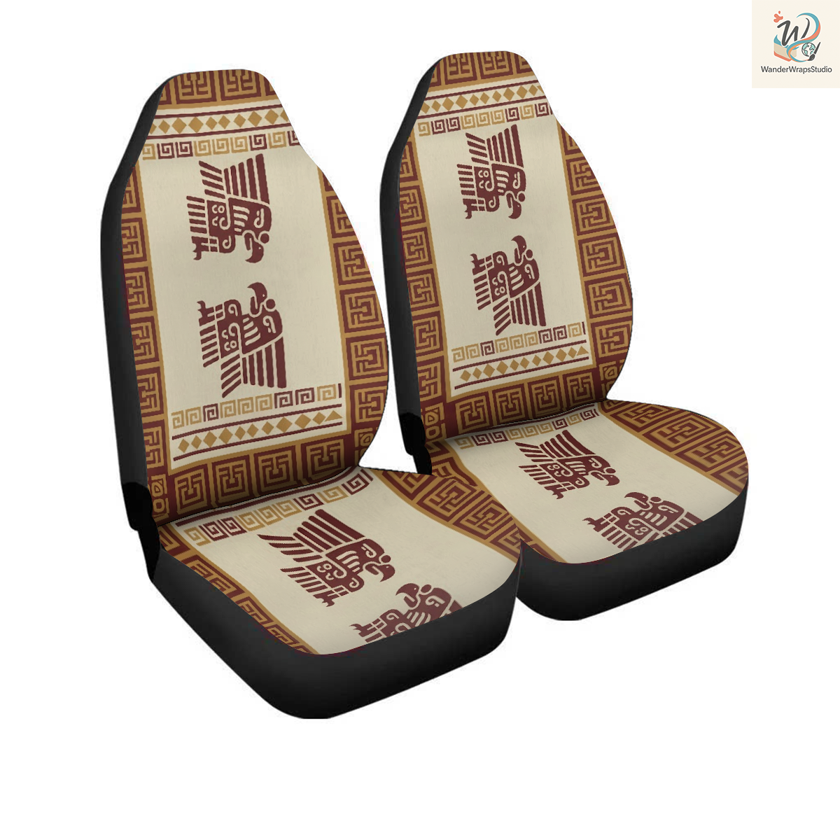 Egyptian Pattern Car Seat Covers – High Quality Graphic and Polar Fleece Protector Set