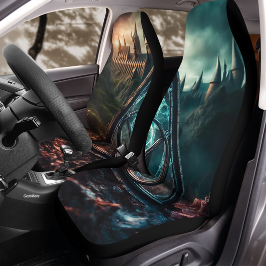 Harry Potter Deathly Hallows Car Seat Covers – High Quality Graphic and Polar Fleece Protector Set