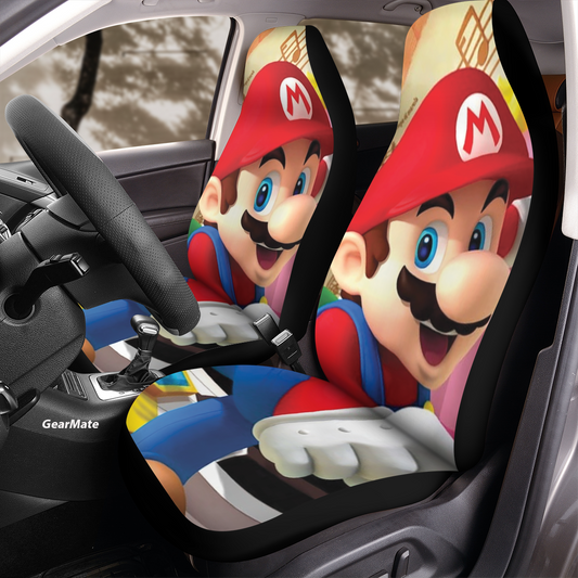 Mario Car Seat Covers – High Quality Graphic and Polar Fleece Protector Set