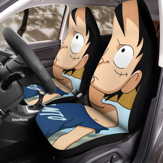 Monkey D. Luffy 1 Car Seat Covers – High Quality Graphic and Polar Fleece Protector Set