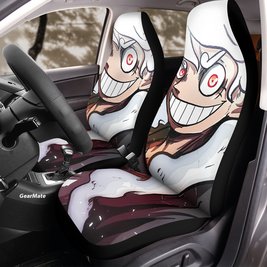 Monkey D. Luffy Gear 5 Car Seat Covers – High Quality Graphic and Polar Fleece Protector Set