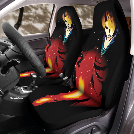 Sanji Car Seat Covers – High Quality Graphic and Polar Fleece Protector Set