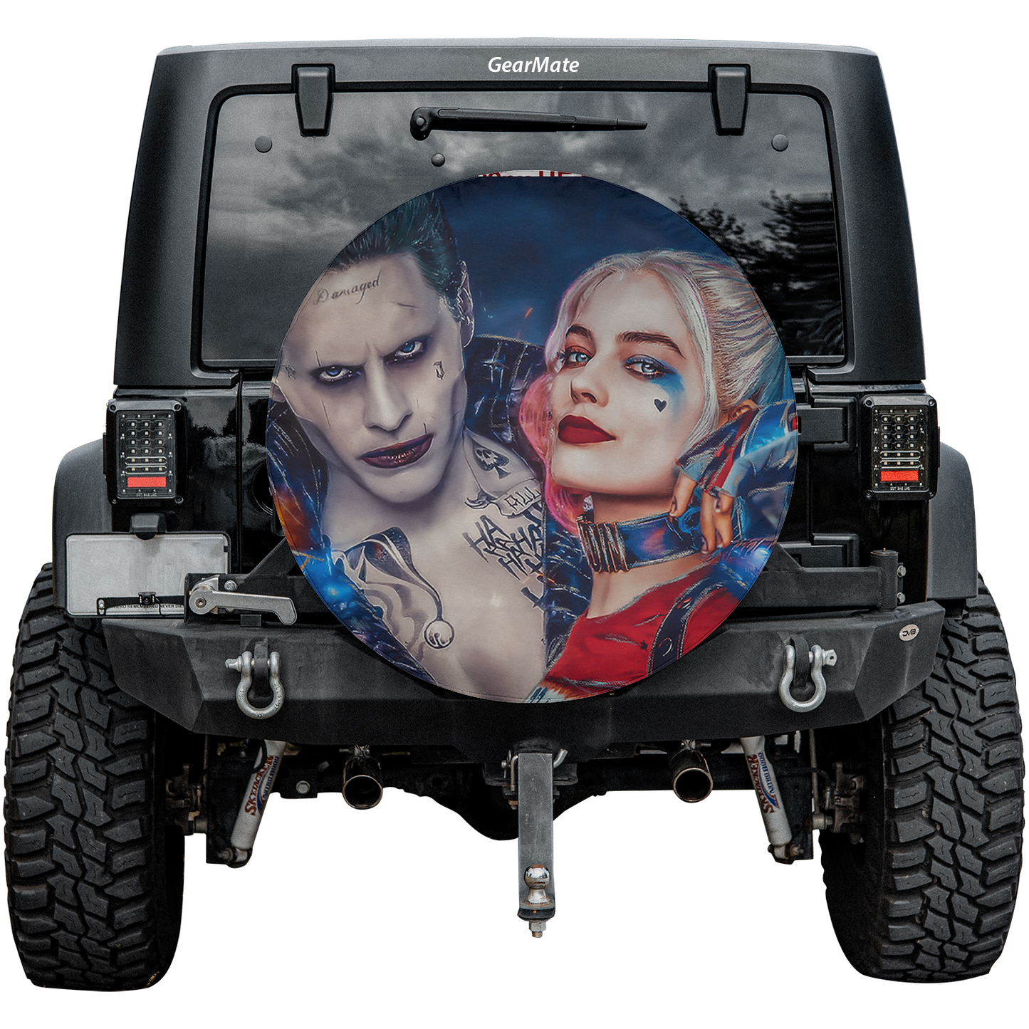 Harley Quinn Joker Spare Tire Cover – Premium Waterproof UV-Resistant Protector