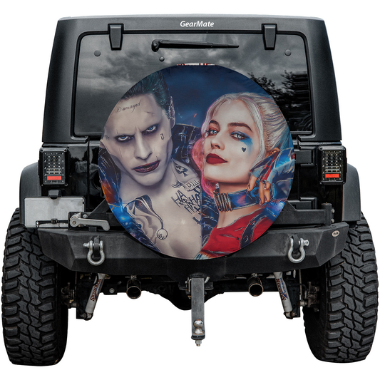 Harley Quinn Joker Spare Tire Cover – Premium Waterproof UV-Resistant Protector