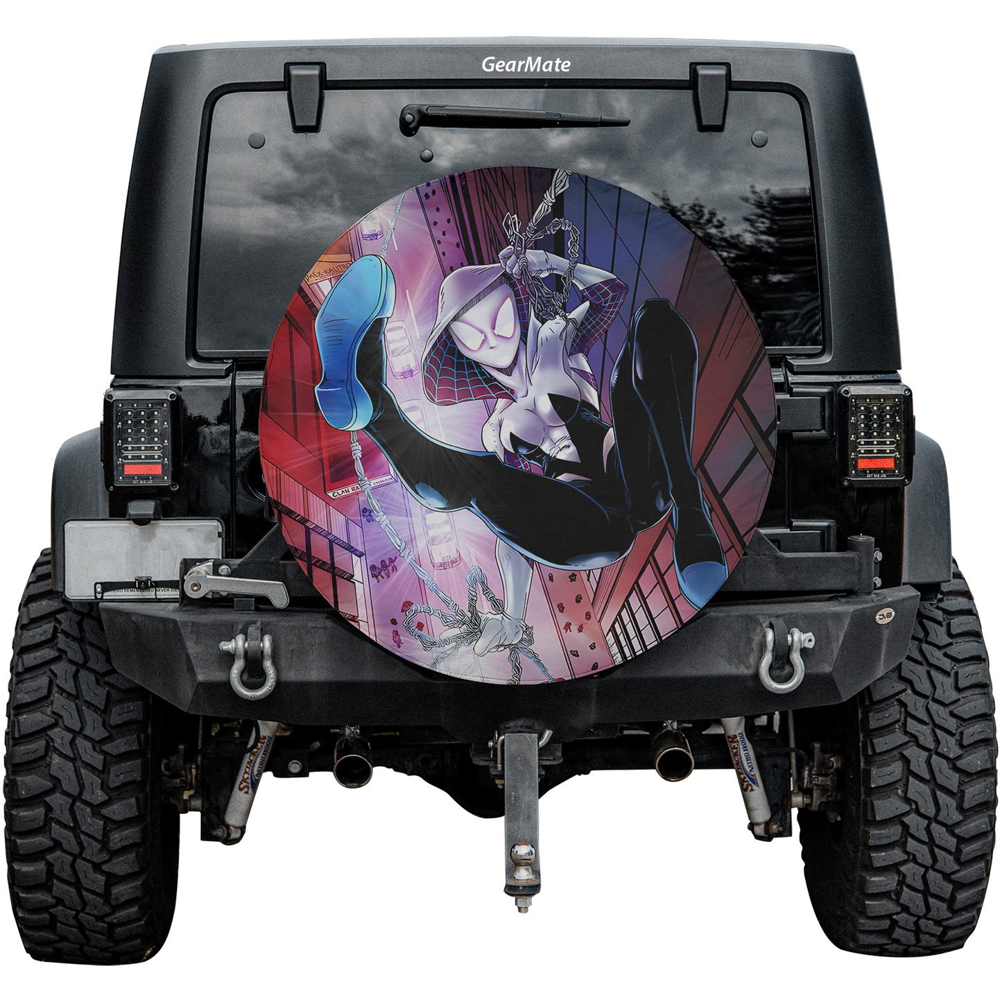 Spider Woman Gwen Stacy Spare Tire Cover – Premium Waterproof UV-Resistant Protector