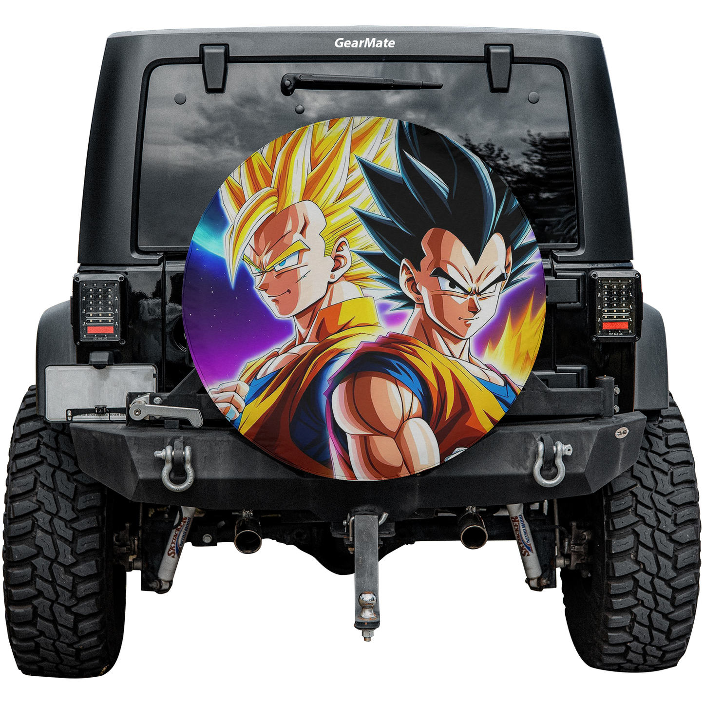 Goku & Vegeta Spare Tire Cover – Premium Waterproof UV-Resistant Protector