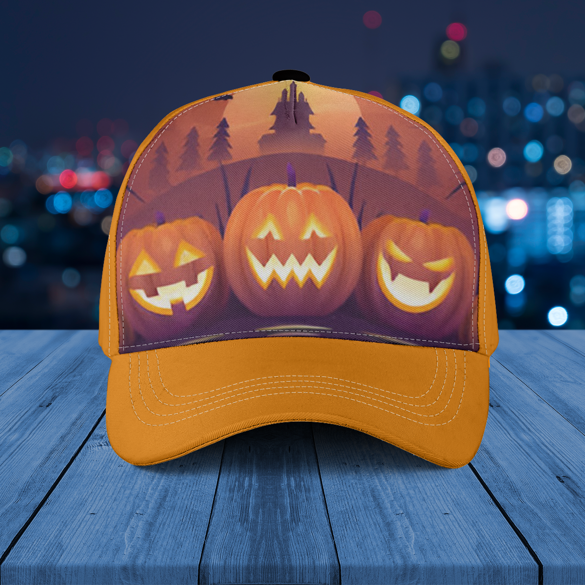 Halloween Pumpkins Baseball Cap – Lightweight, Custom Fit