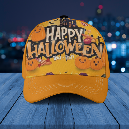 Halloween Round Baseball Cap – Lightweight, Custom Fit