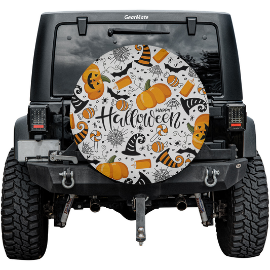 Happy Halloween Spare Tire Cover – Premium Waterproof UV-Resistant Protector