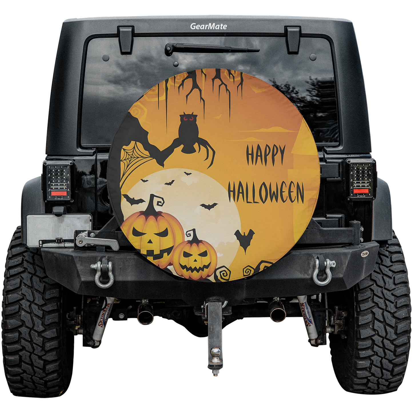 Scary Halloween Pumpkins Spare Tire Cover – Premium Waterproof UV-Resistant Protector